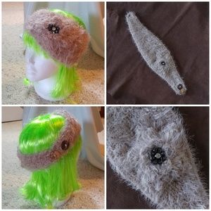 Flower Ear muffs * Winter Headband * Pony Tail Hat